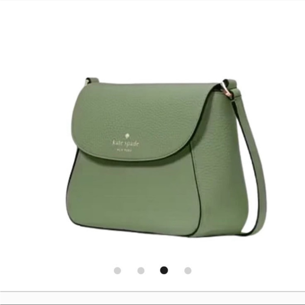 kate spade Olive Green Pebbled Leather Shoulder Bag